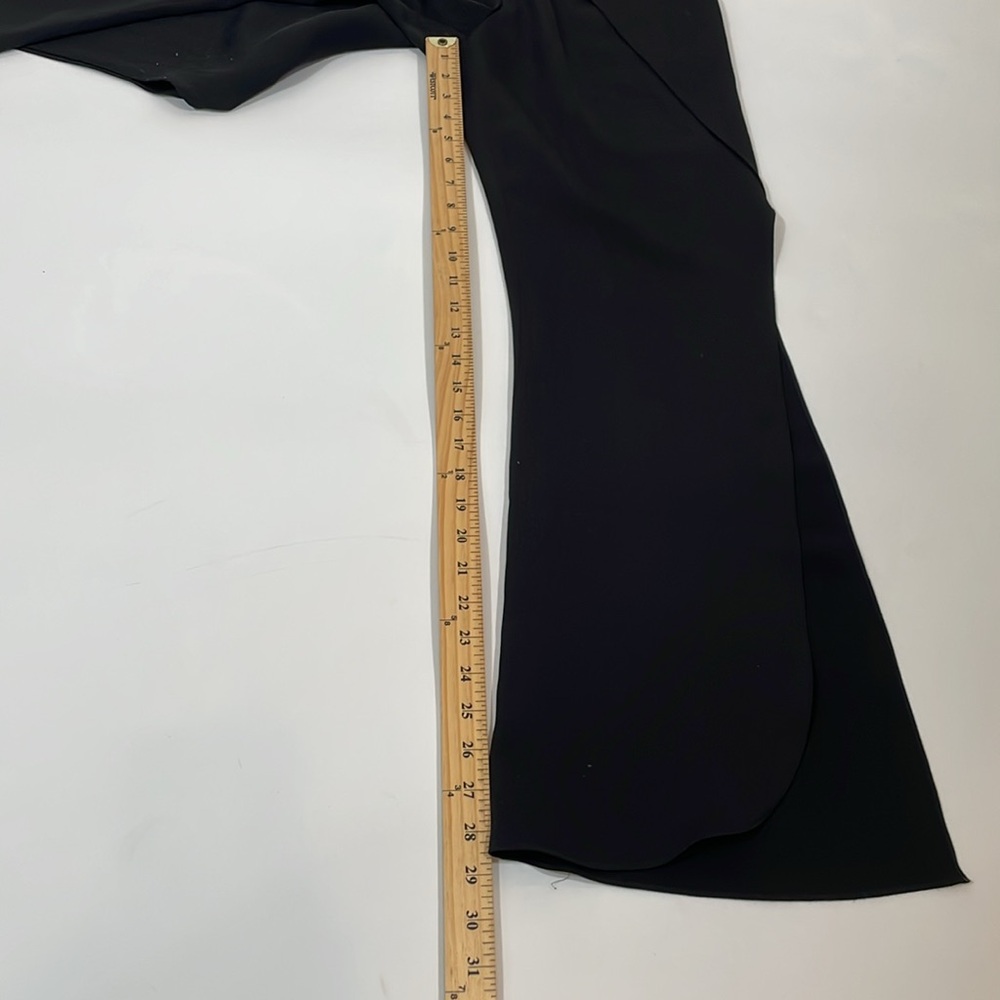 GOEN J. Black Trouser Pantss Size 4 Small Layer Look With High Leg Side Slit EUC - Picture 8 of 10